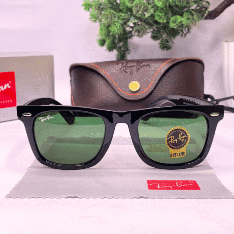 🕶️ Wayfarer GLOSSY Black UV420 – Model 2140  Premium Acetate Frame | By Solvian Store